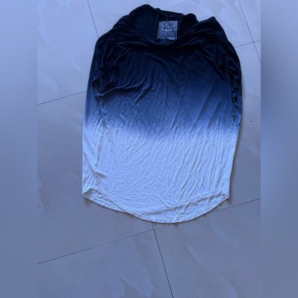 Black and White Muscle Tee with Textured Tank Top Style young fabulous & broke M - Picture 15 of 16